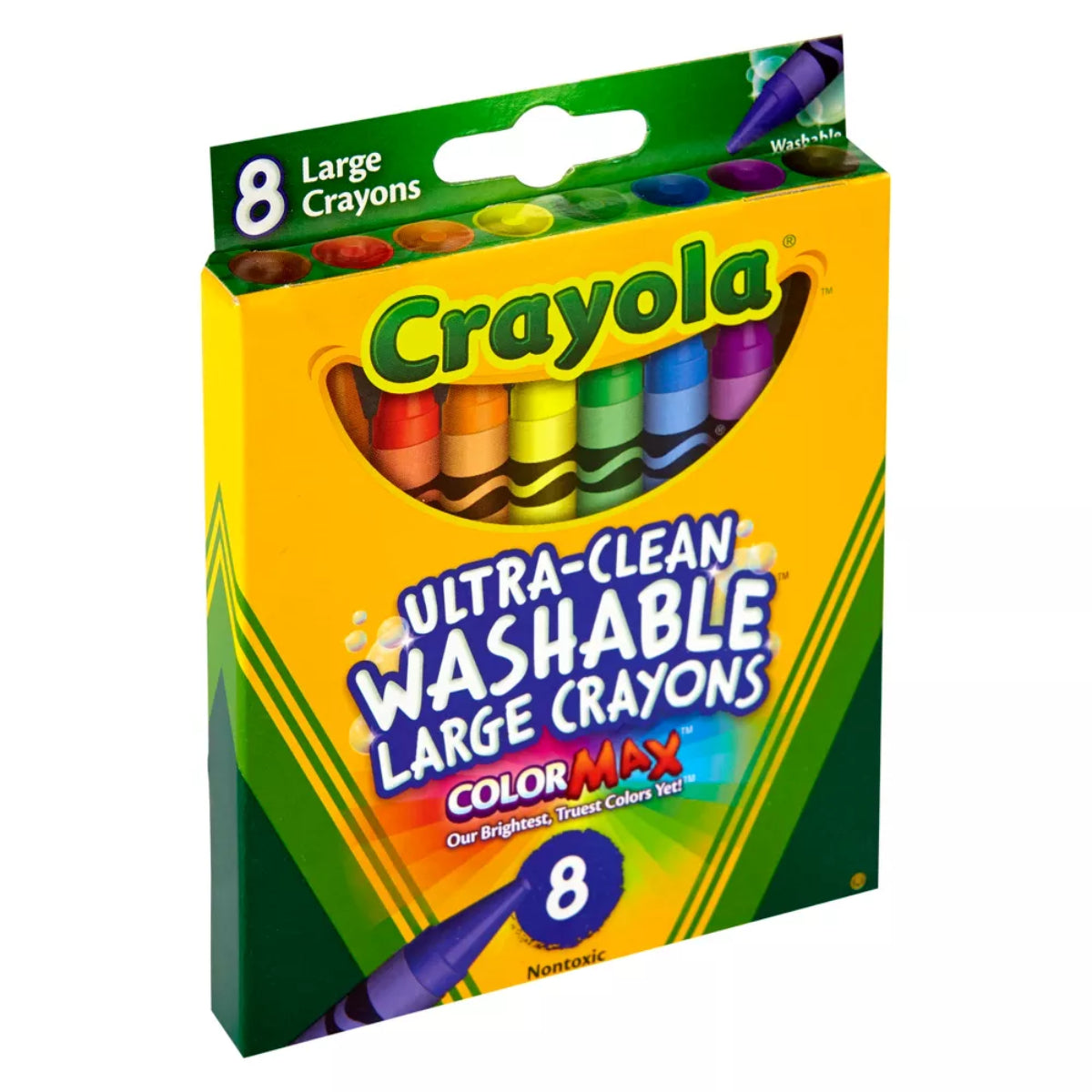 Crayones lavables grandes Ultra Clean de Crayola (8 piezas)