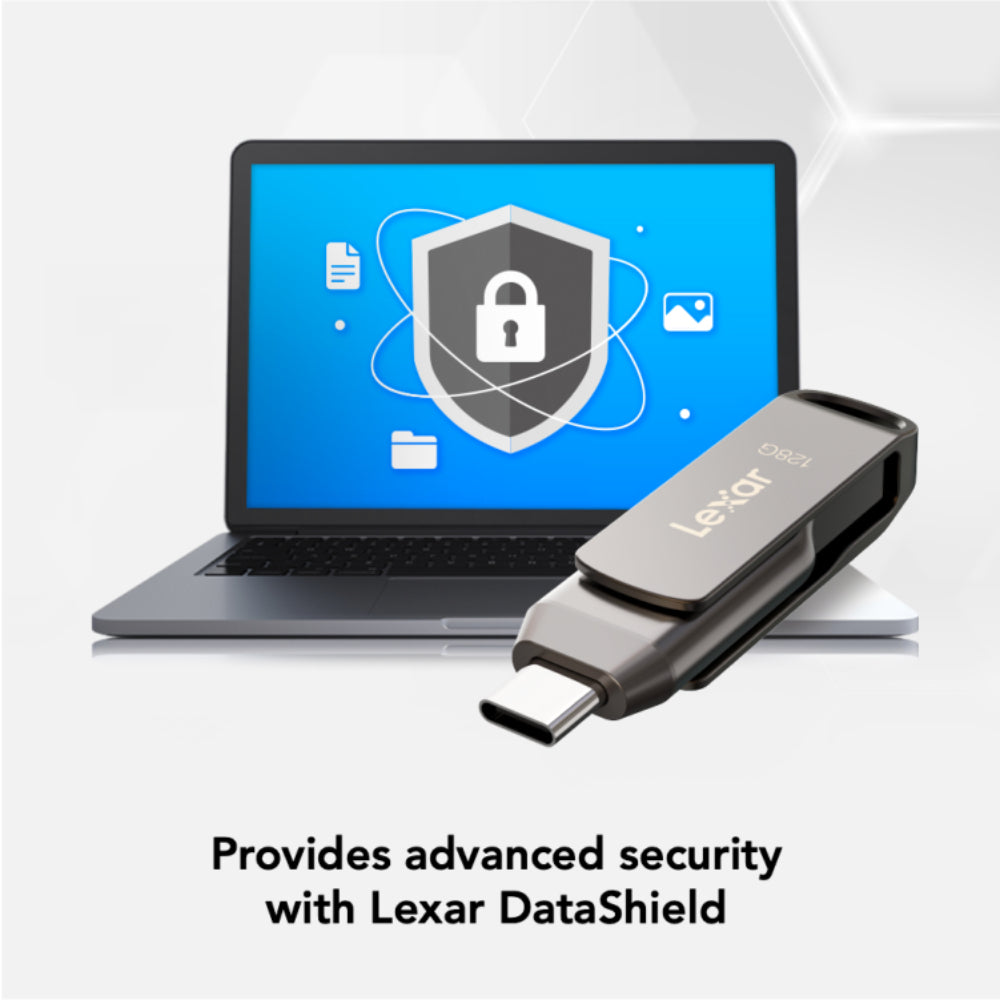 Lexar LJDD400 256GB JumpDrive D400 USB 3.2 Gen 1 Type-C Dual Drive - Gray