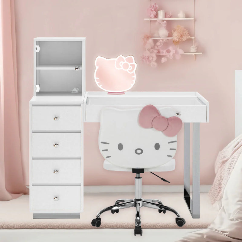 Impressions Vanity Hello Kitty SlayStation Duet Vanity Desk - Silver
