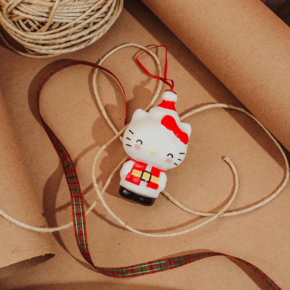 Sanrio Hello Kitty 4" Shatterproof Decoupage Ornament - White/Red