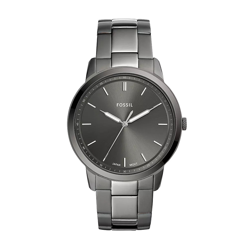 Fossil Minimalist Men's 44mm Smoke Bracelet Watch - Gray Dial