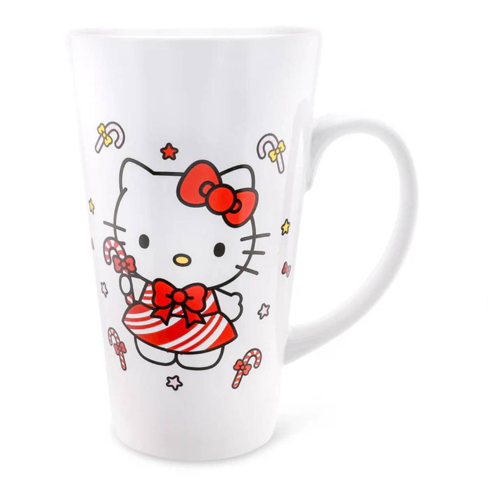 Sanrio Hello Kitty Candy Cane 16 oz Ceramic Mug - Red/White
