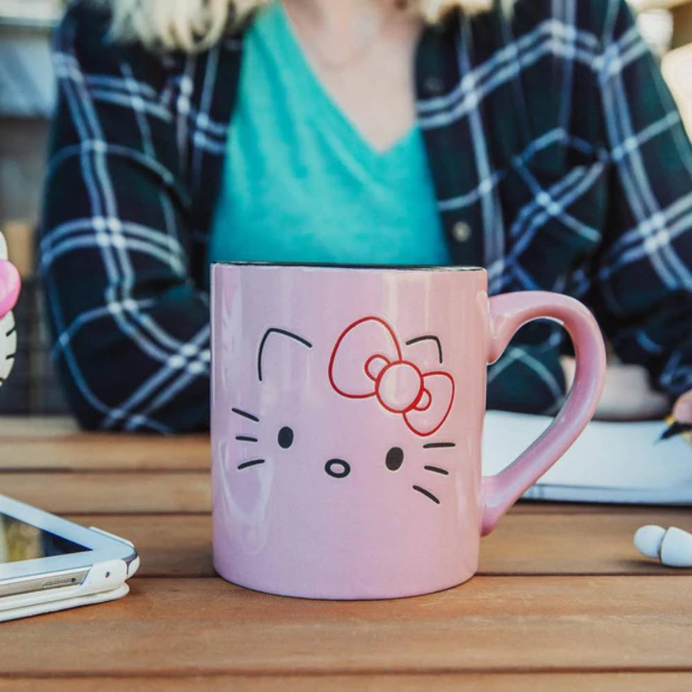 Sanrio Hello Kitty 14 oz Ceramic Wax Resist Mug - Pink