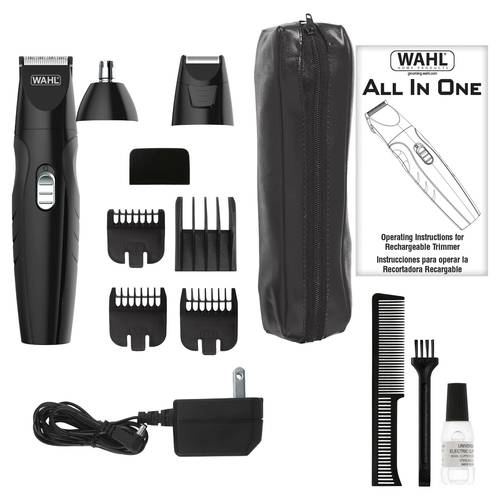 Wahl 9685-200 All-In-One Cordless Men's Rechargeable Grooming Kit (15-Piece) - Black - Curacao