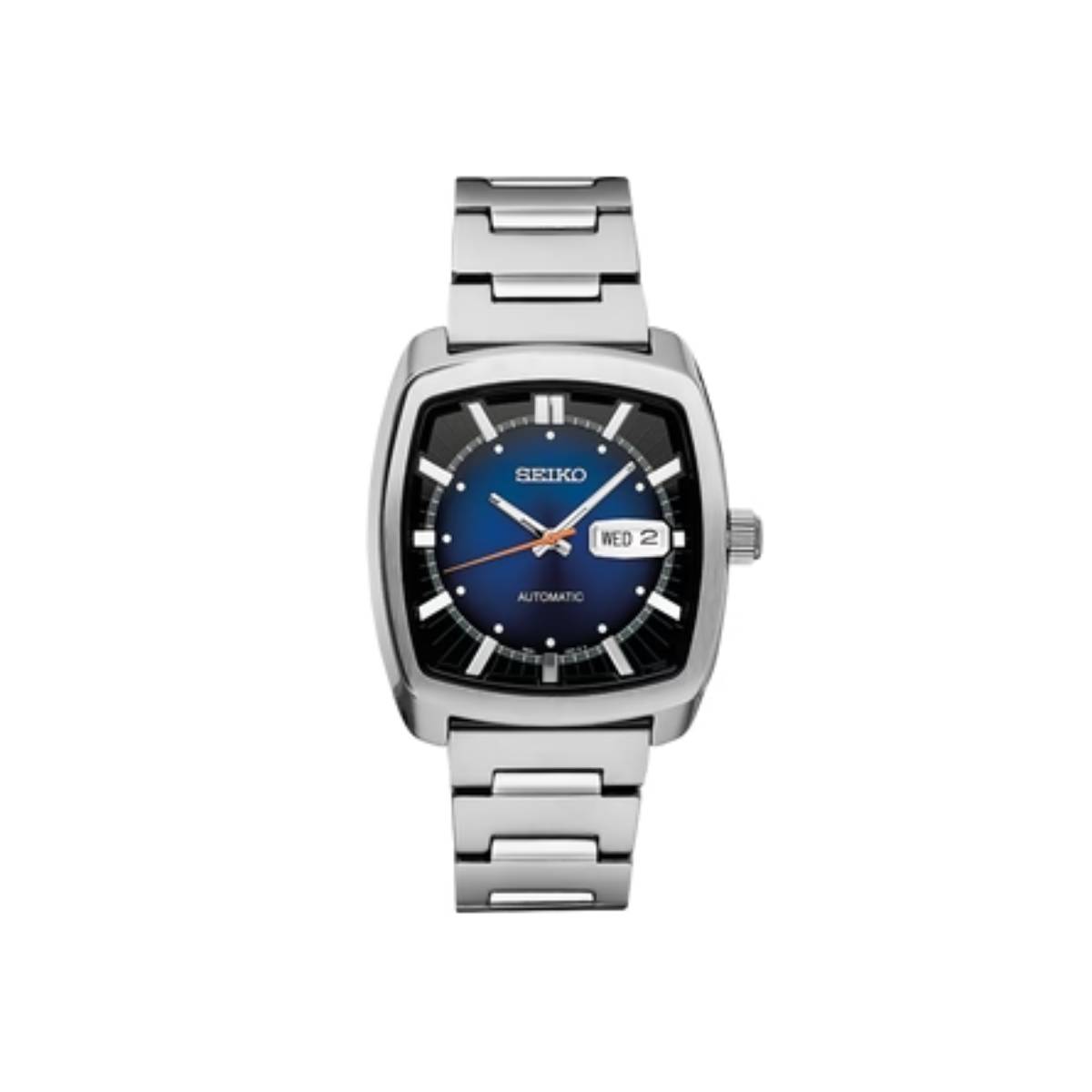 Seiko Recraft Series Men's 39.5mm Silver-Tone Bracelet Watch - Blue Dial