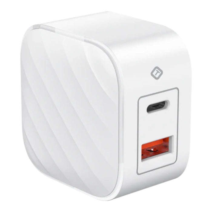 TekYa 45W GaN Dual USB-C Port Wall Charger - White