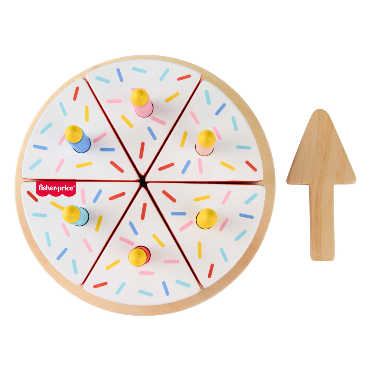 Fisher Price Wooden Birthday Cake Set - (14 Pieces)