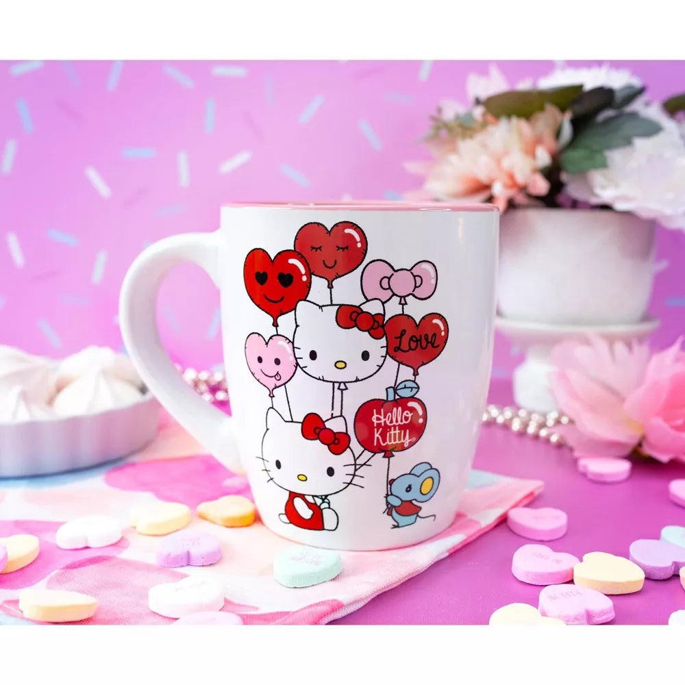 Sanrio Hello Kitty Heart Balloons 25 oz Ceramic Mug - Multicolor