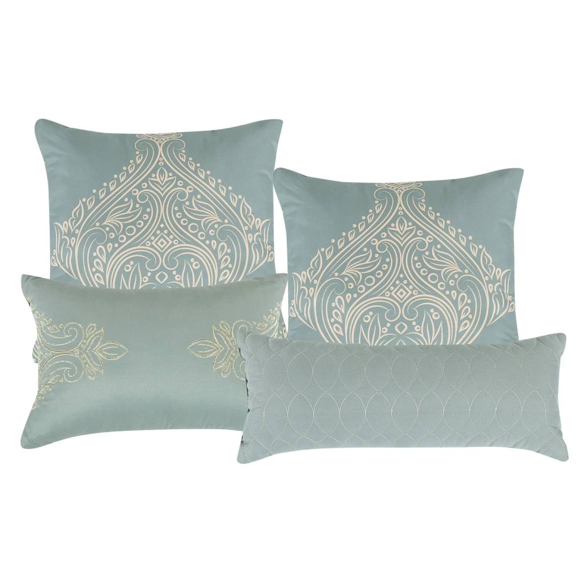 ESCA Lycoris King Size Comforter Set (7- Pieces) - Blue