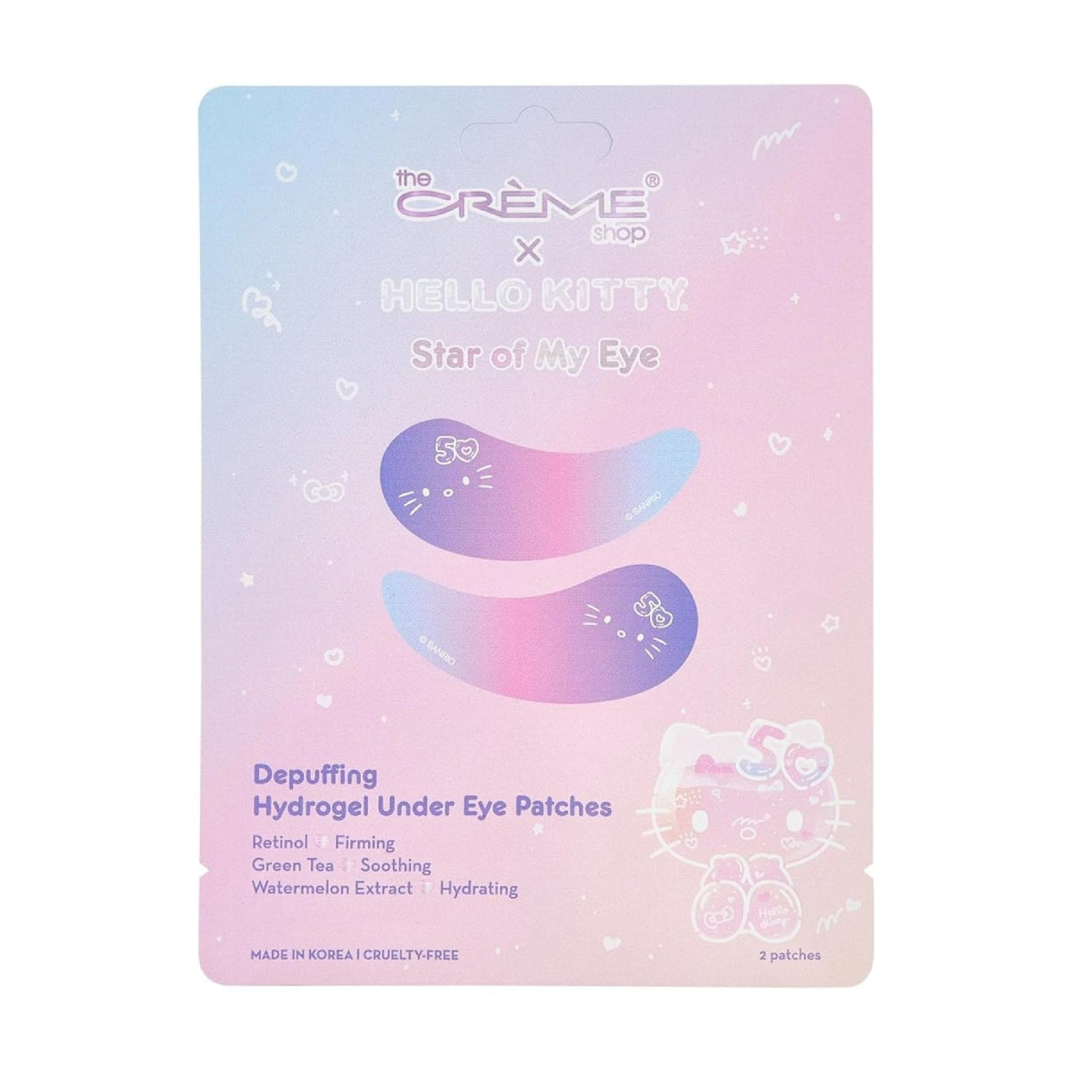 The Creme Shop X Hello Kitty Star Of My Eye Depuffing Hydrogel Under Eye Patches