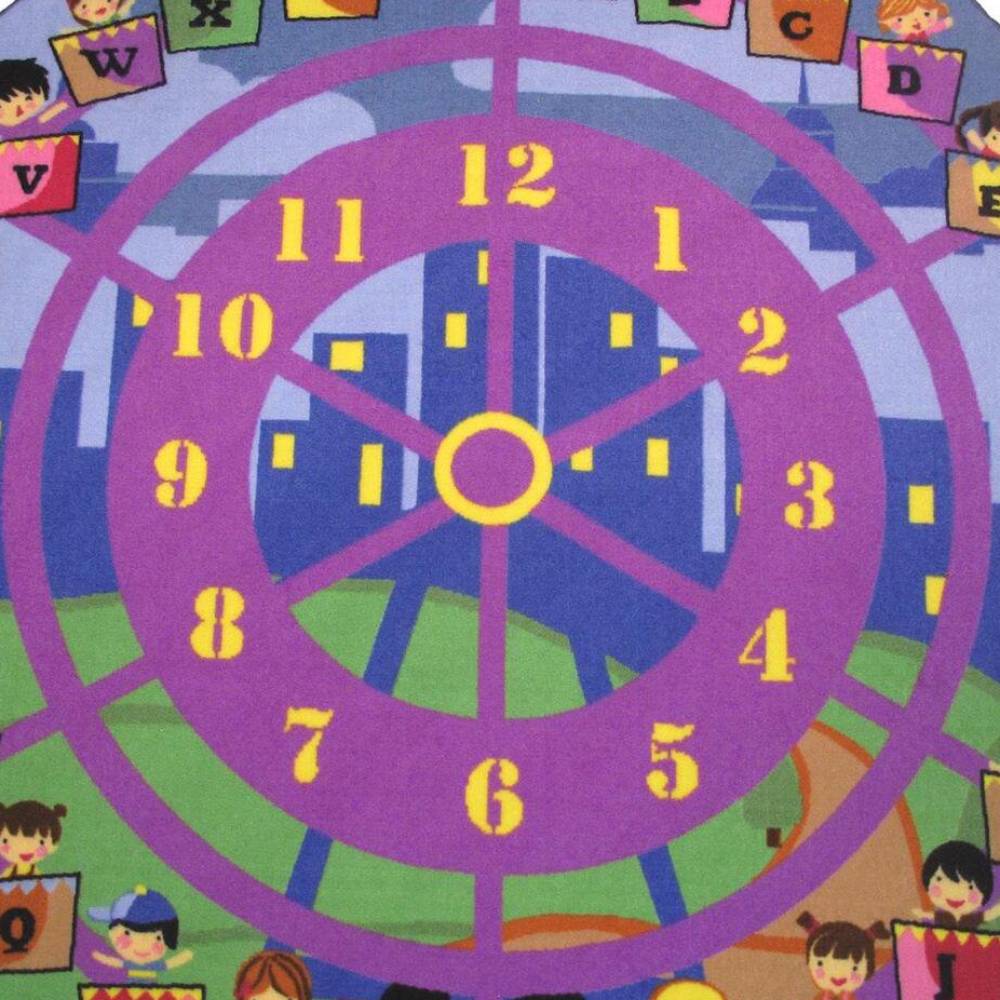 L.A Rugs 6' 8" x 6' 8" Fun Time Wheel of Fun Round Area Rug