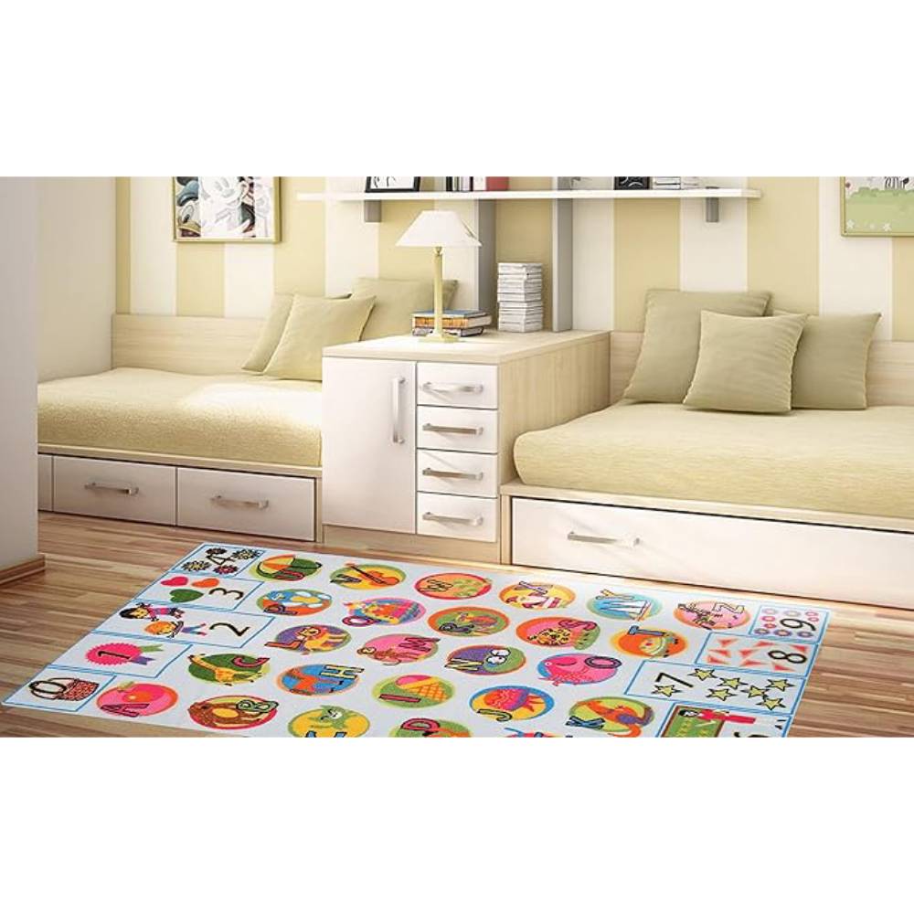 L.A Rugs Fun Time Now I Know My Abc'S Rectangular Area Rug