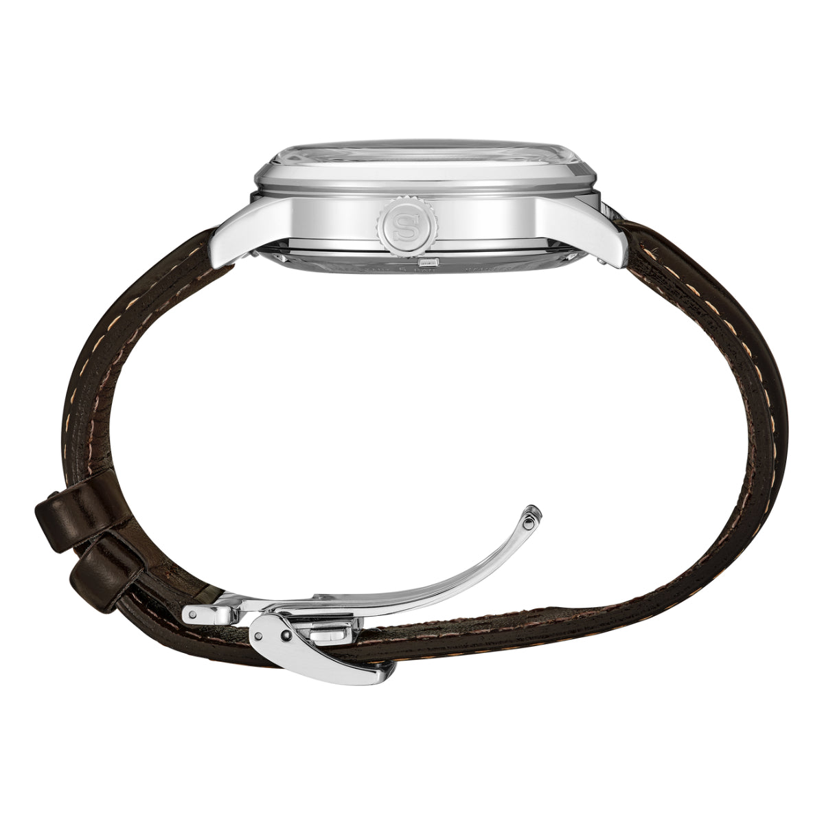 Seiko Presage Men's 40.5mm Brown Strap Watch - Green Dial