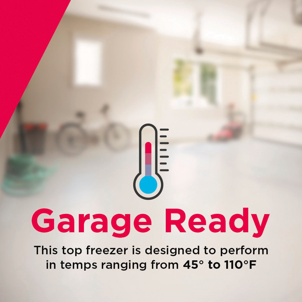 Frigidaire FFTR1835VB 18 cu. ft. Garage Ready Top Freezer Refrigerator - Black