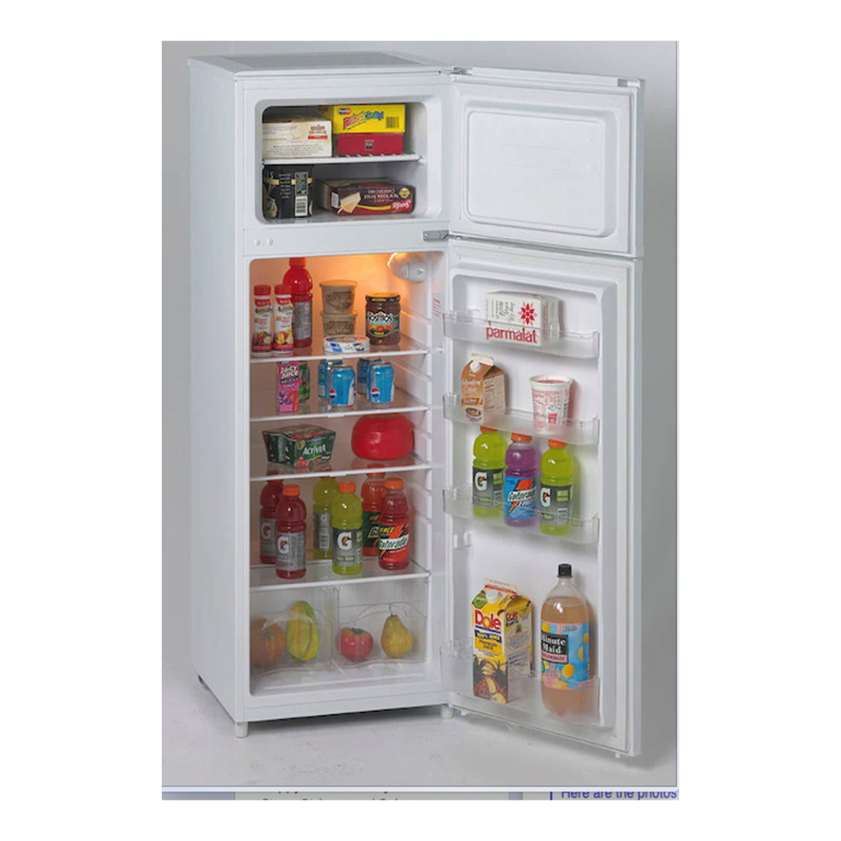 Greenline GLHMR740W 7.4 cu. ft. Top Freezer Refrigerator - White