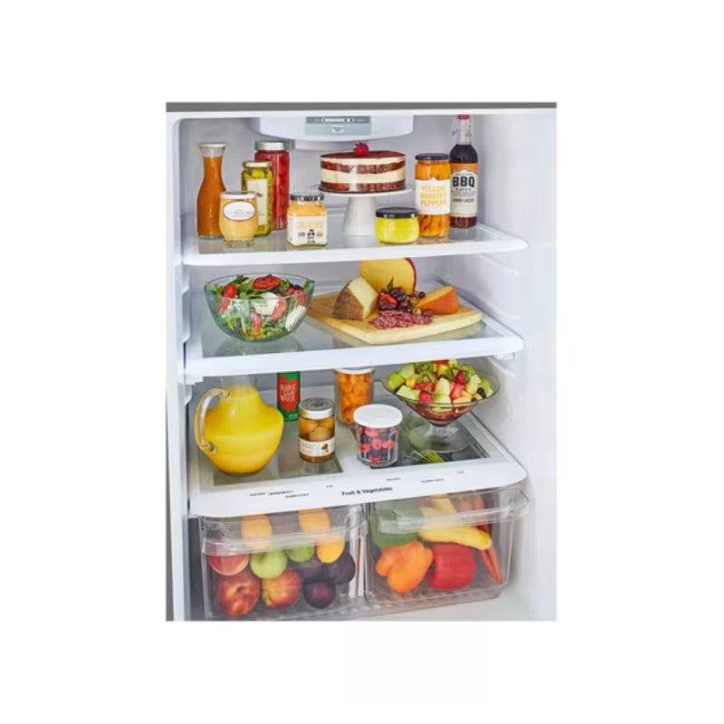 Refrigerador LG LTCS20030S de 30" y 20 pies cúbicos con congelador superior de acero inoxidable