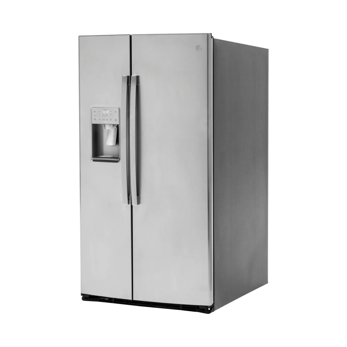 Refrigerador GE PSE25KYHFS de 25,3 pies cúbicos de lado a lado - Acero inoxidable resistente a las huellas dactilares