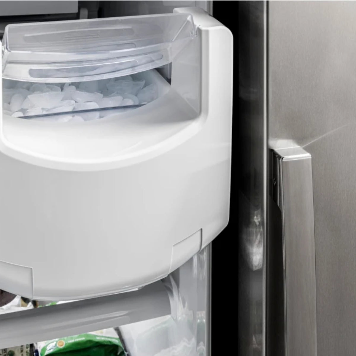 Refrigerador GE PSE25KYHFS de 25,3 pies cúbicos de lado a lado - Acero inoxidable resistente a las huellas dactilares