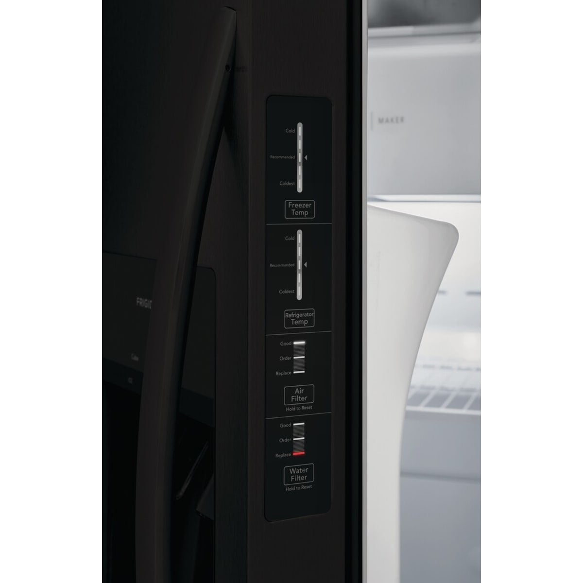 Frigidaire FRSS2323AB 22 cu. ft. Side-by-Side Refrigerator with EvenTemp Cooling System - Black