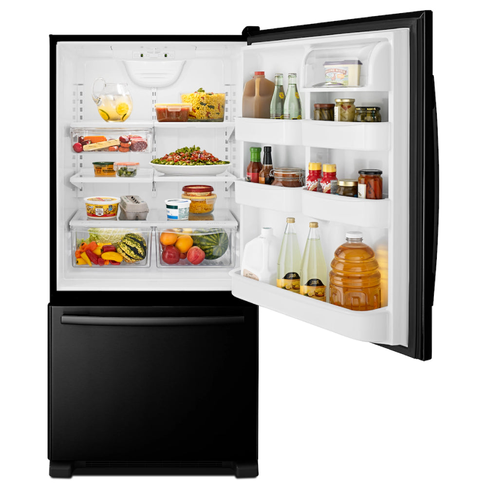 Amana 22 cu. ft. Bottom-Freezer Refrigerator with Spillsaver Glass Shelves