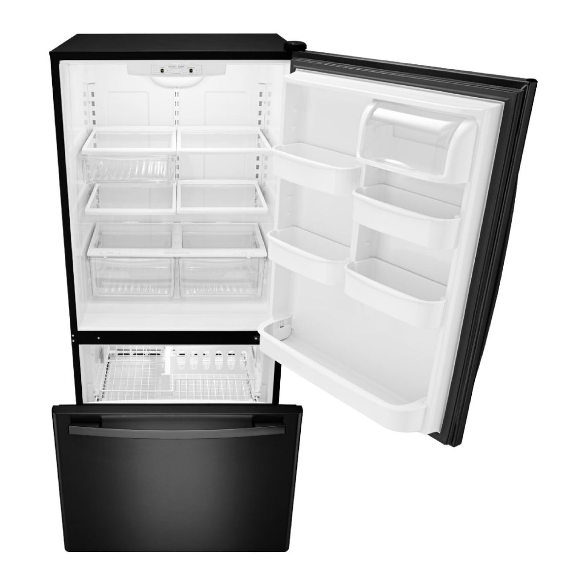 Amana 22 cu. ft. Bottom-Freezer Refrigerator with Spillsaver Glass Shelves
