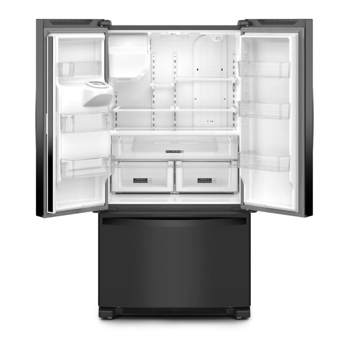 Whirlpool 25 cu. ft. Wide French Door Bottom Mount Refrigerator with External Ice/Water Dispenser
