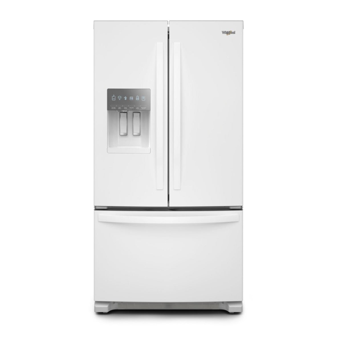 Whirlpool 25 cu. ft. Wide French Door Bottom Mount Refrigerator with External Ice/Water Dispenser