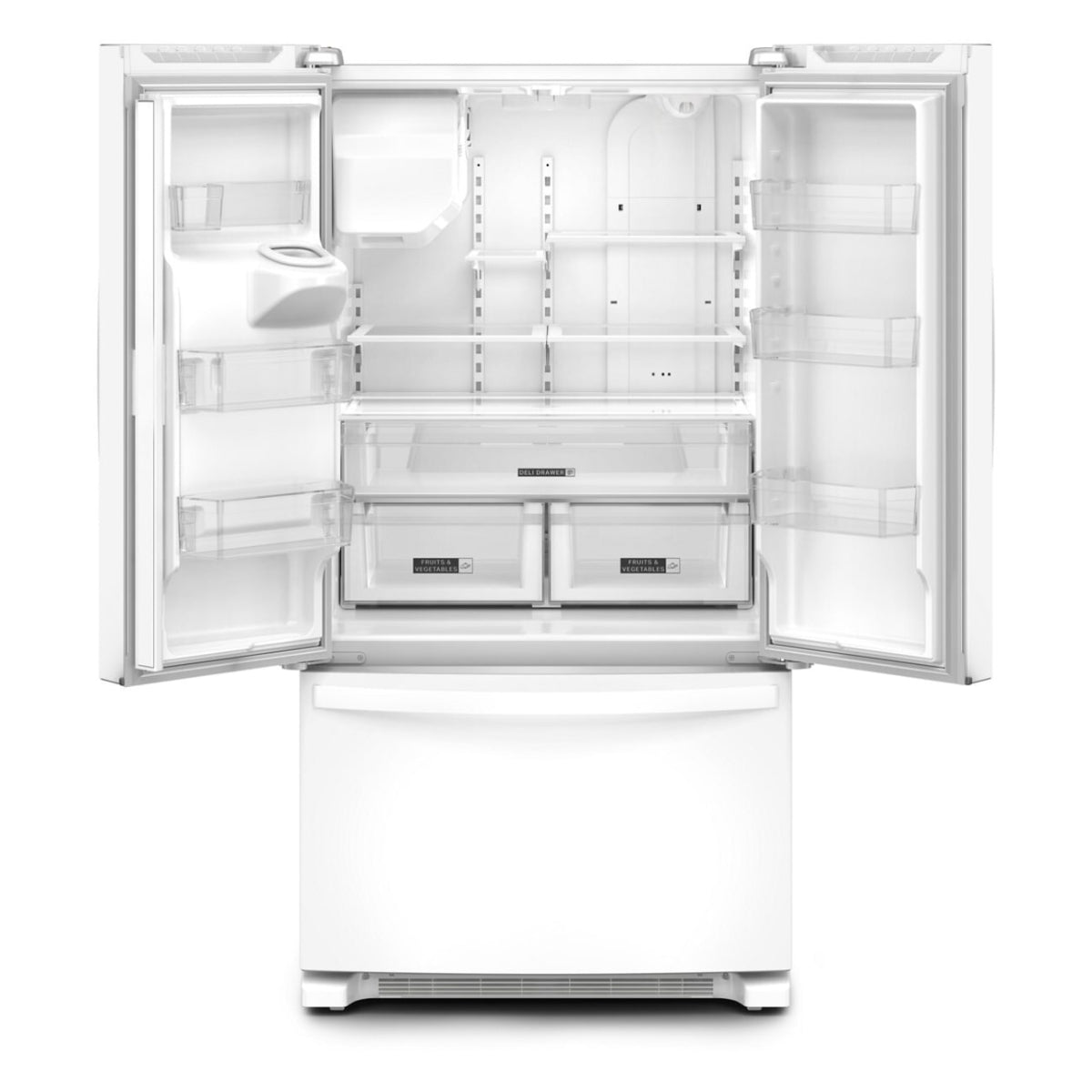 Whirlpool 25 cu. ft. Wide French Door Bottom Mount Refrigerator with External Ice/Water Dispenser