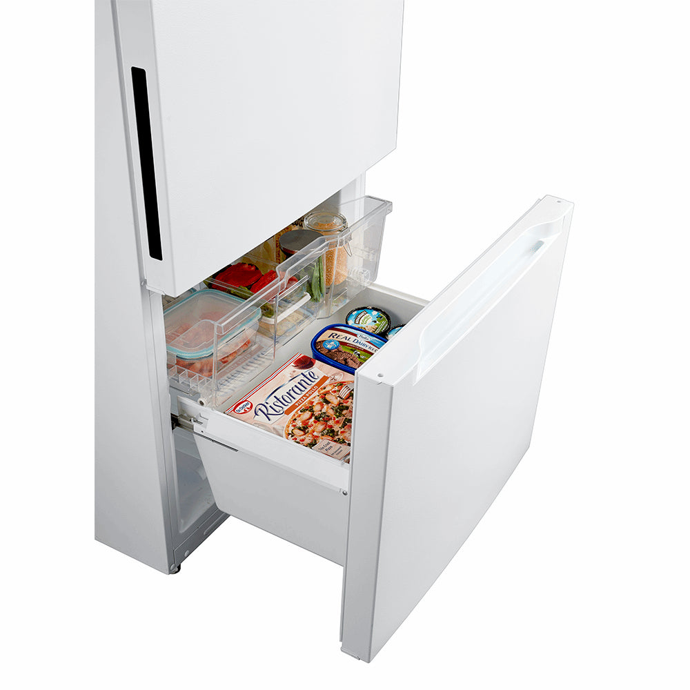 Midea MRB19B7AWW 18.7 cu. ft. Bottom-Freezer Refrigerator with Humidity-Controlled Crisper Bin - White