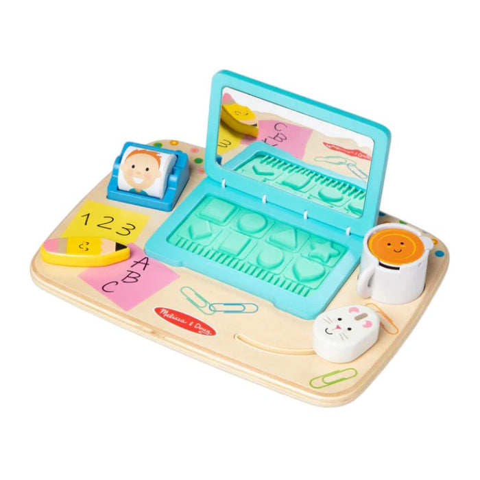 Melissa and Doug Wooden Work and Play Desktop Activity Board Set