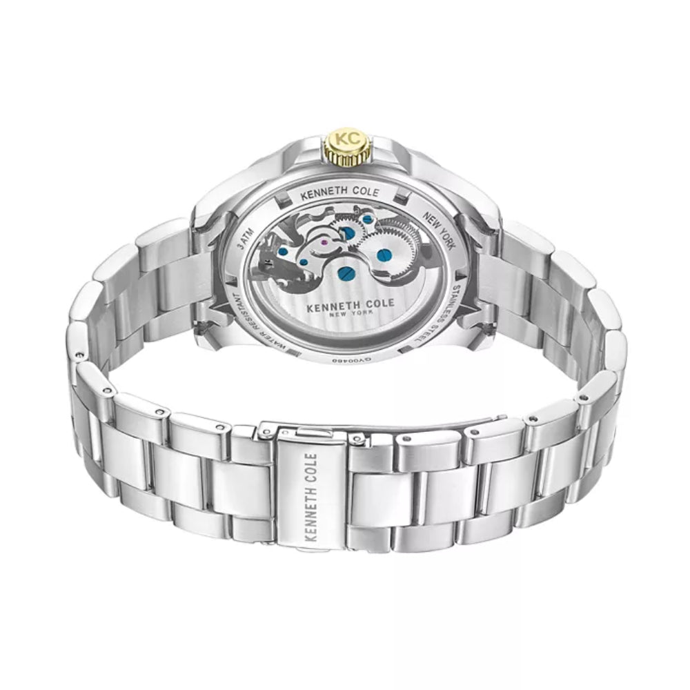 Kenneth Cole New York Men's 40mm Silver-Tone Bracelet Watch - Black Dial