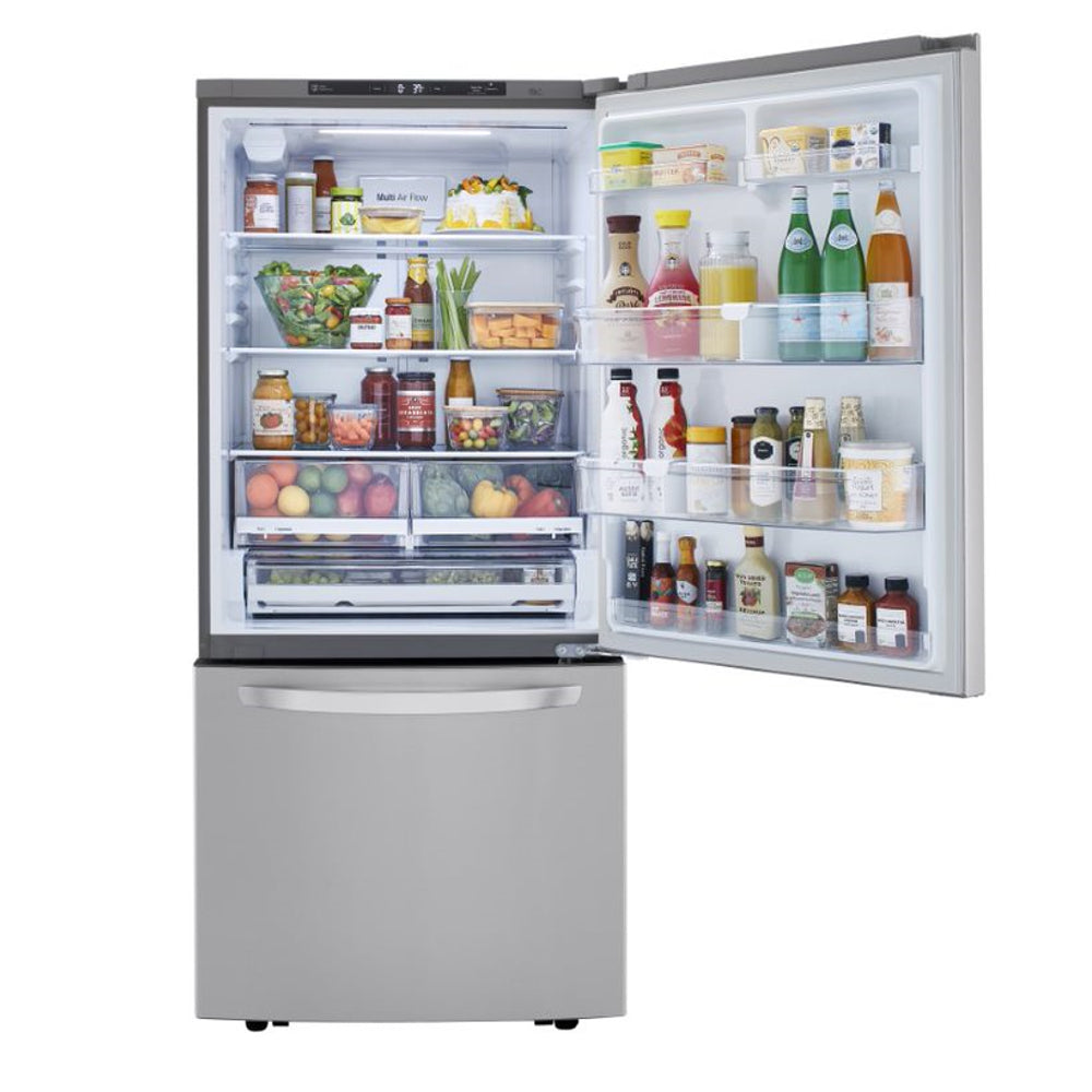 LG LRDCS2603S 26 Cu. Ft. Bottom-Freezer Refrigerator with Ice Maker - Stainless Steel - Curacao