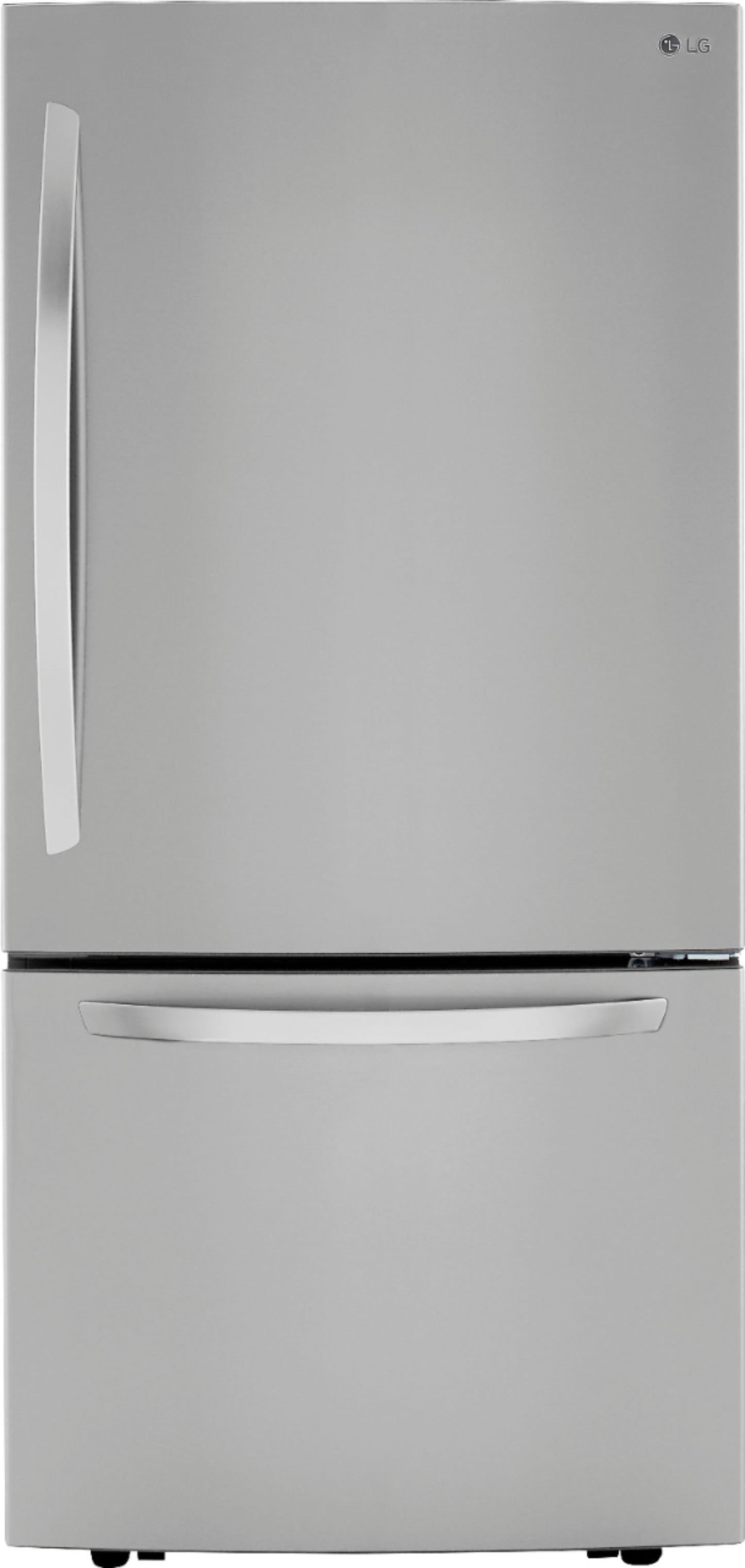 LG LRDCS2603S 26 Cu. Ft. Bottom-Freezer Refrigerator with Ice Maker - Stainless Steel - Curacao