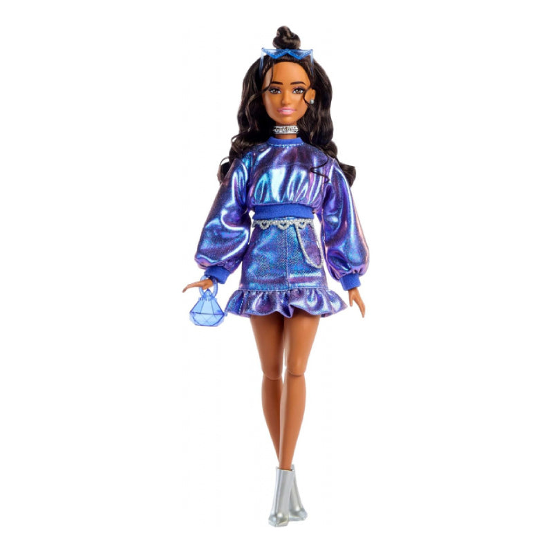 Barbie Deluxe Style Doll with Metallic Outfit - Ice Blue