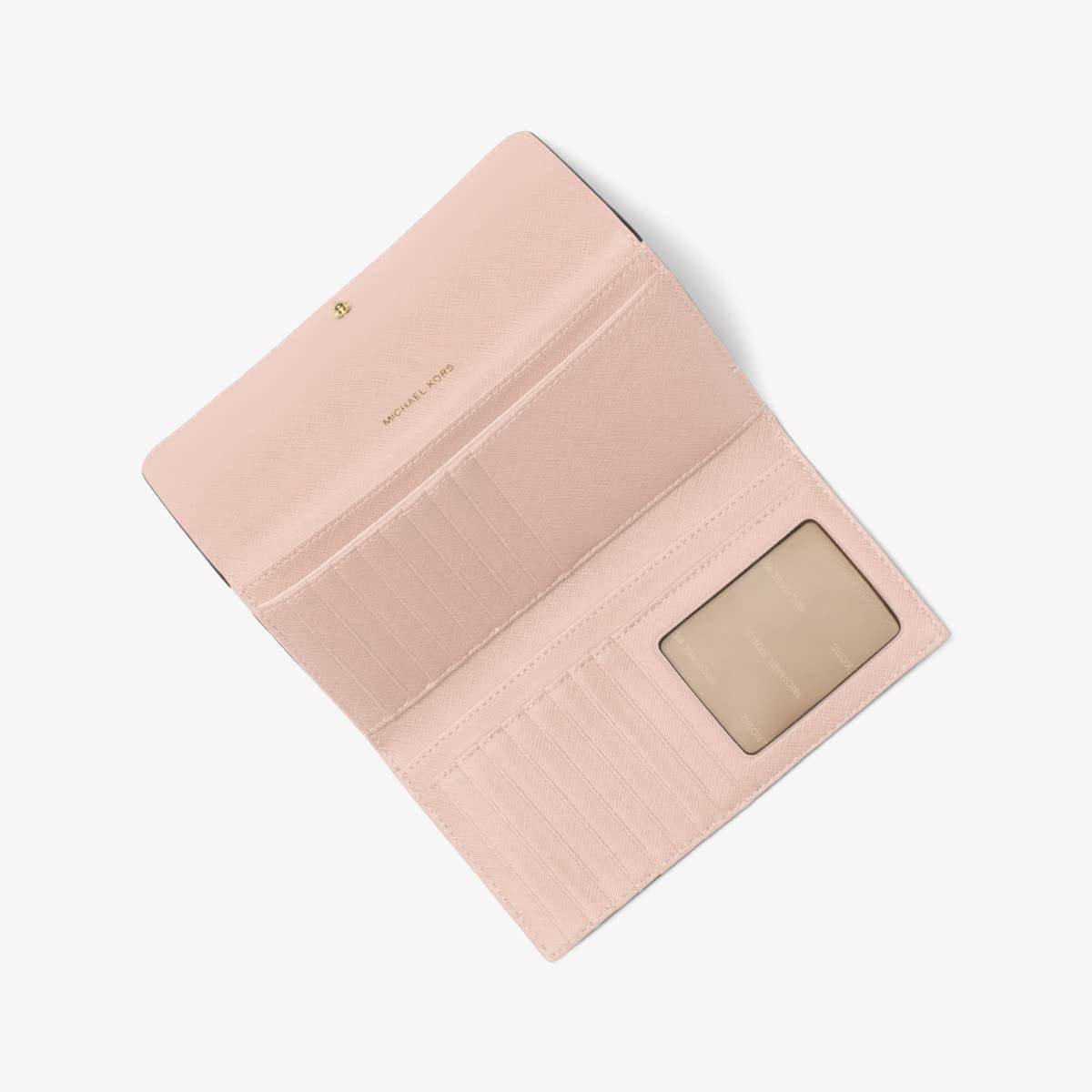 Michael Kors Pebbled Tri-Fold Wallet - Soft Pink