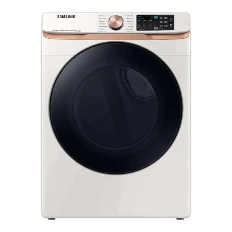 Bundle: Samsung 5.0 cu. ft. Smart Front Load Washer with Super Speed Wash and Steam + 7.5 cu. ft. Stackable Smart Gas Dryer with Steam and Sensor Dry - White