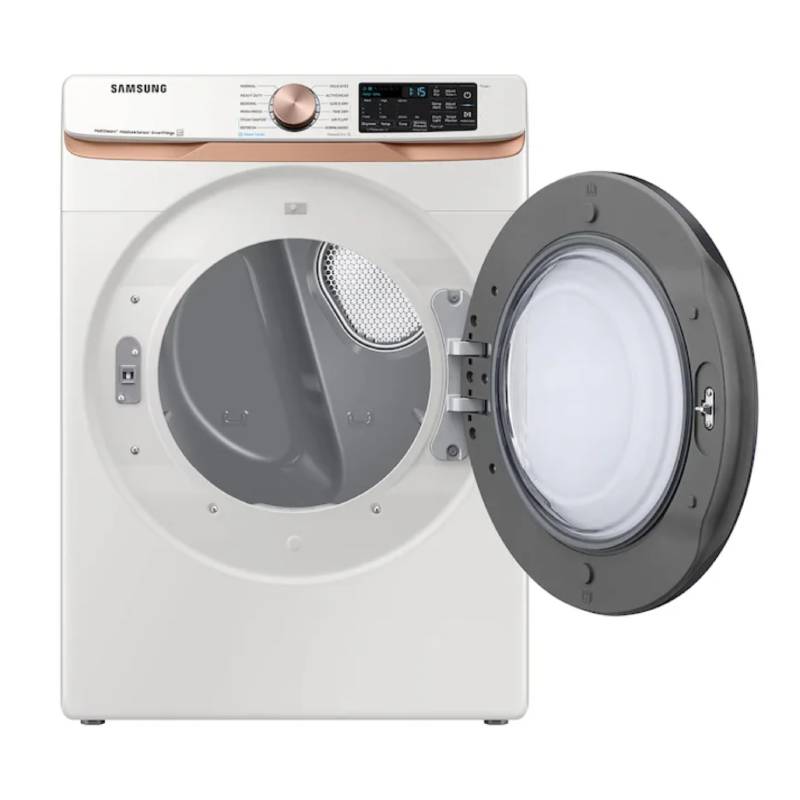 Bundle: Samsung 5.0 cu. ft. Smart Front Load Washer with Super Speed Wash and Steam + 7.5 cu. ft. Stackable Smart Gas Dryer with Steam and Sensor Dry - White