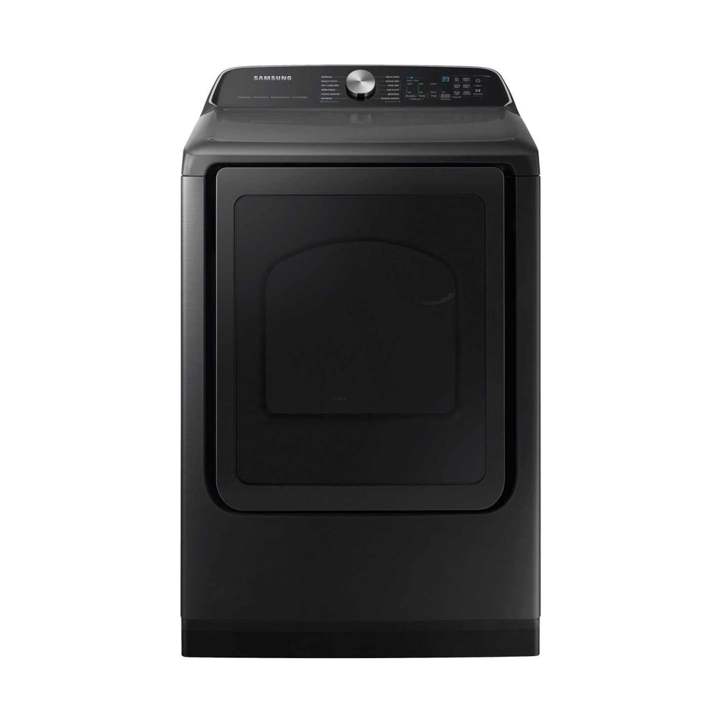 Bundle: Samsung 5.5 cu. ft. Smart Top Load Washer with Super Speed Wash + 7.4 cu. ft. Smart Front Load Gas Dryer with Steam Sanitize+ - Black
