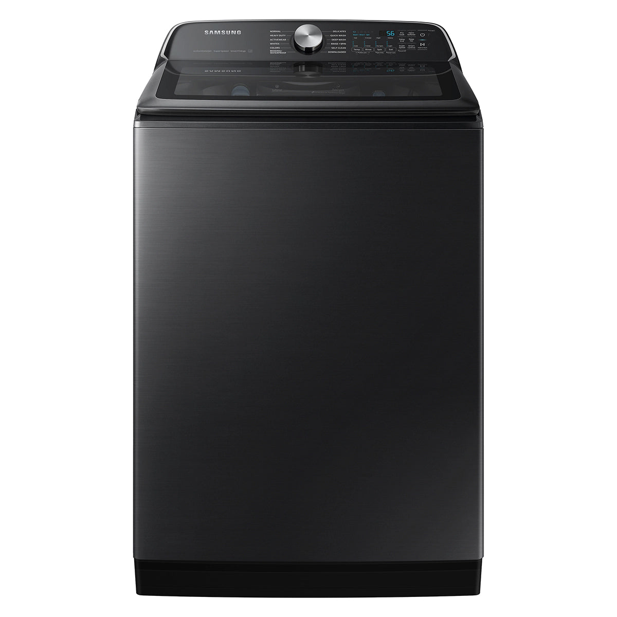 Samsung 5.5 cu.ft. Top Load Washer and 7.4 cu.ft. Front Load Gas Dryer Set - Black
