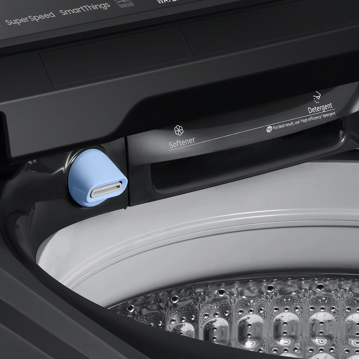 Samsung 5.5 cu.ft. Top Load Washer and 7.4 cu.ft. Front Load Gas Dryer Set - Black