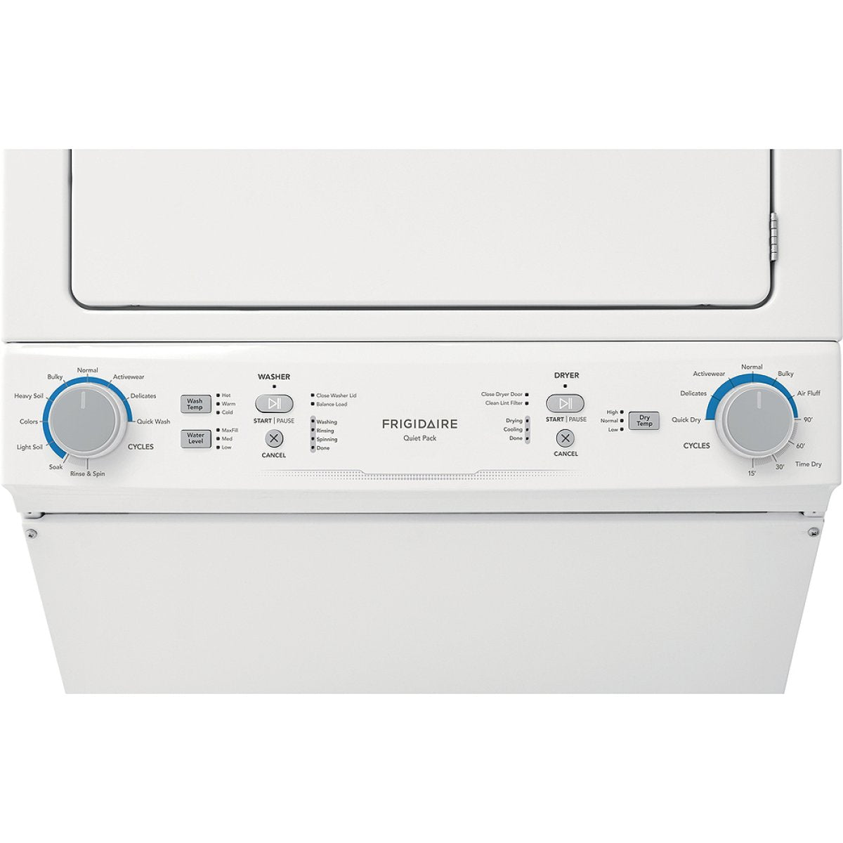 Frigidaire 3.9 & 5.5cf White Electric Laundry Center - Curacao