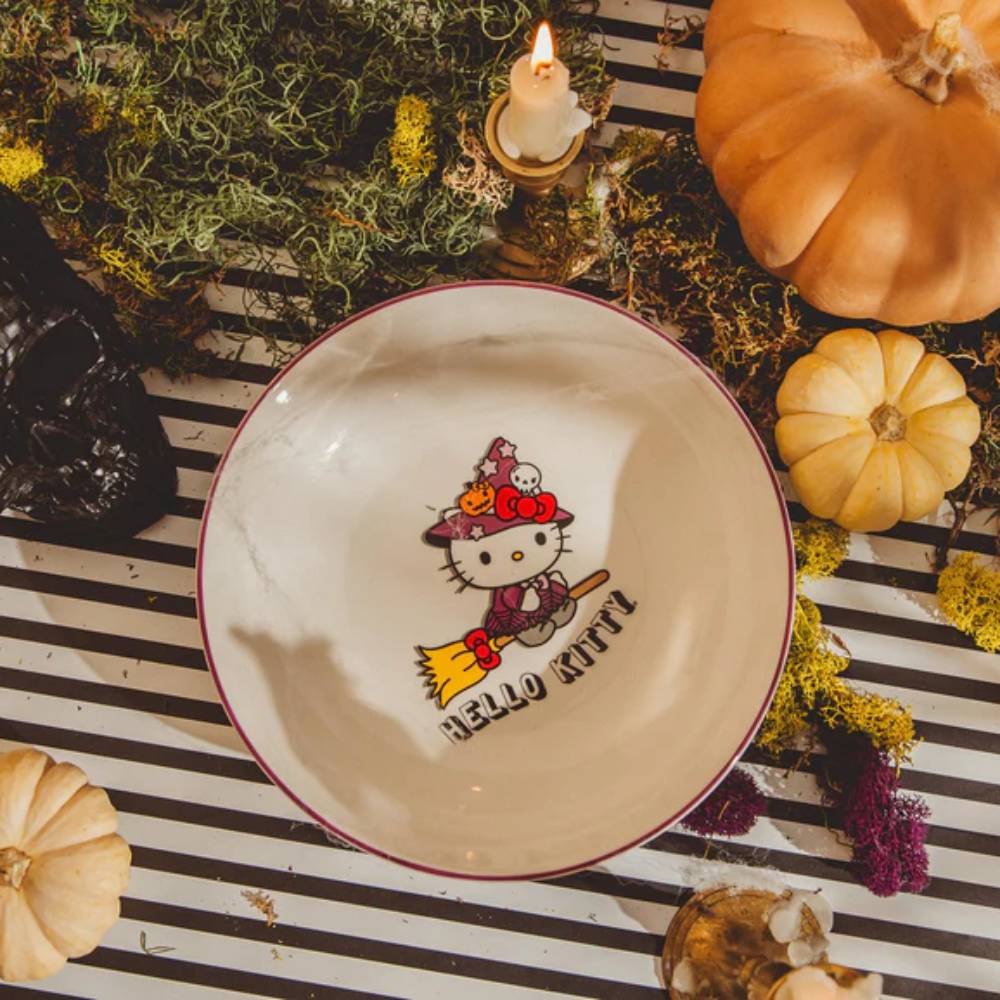 Sanrio Hello Kitty Witch 9" Ceramic Coupe Dinner Bowl - White