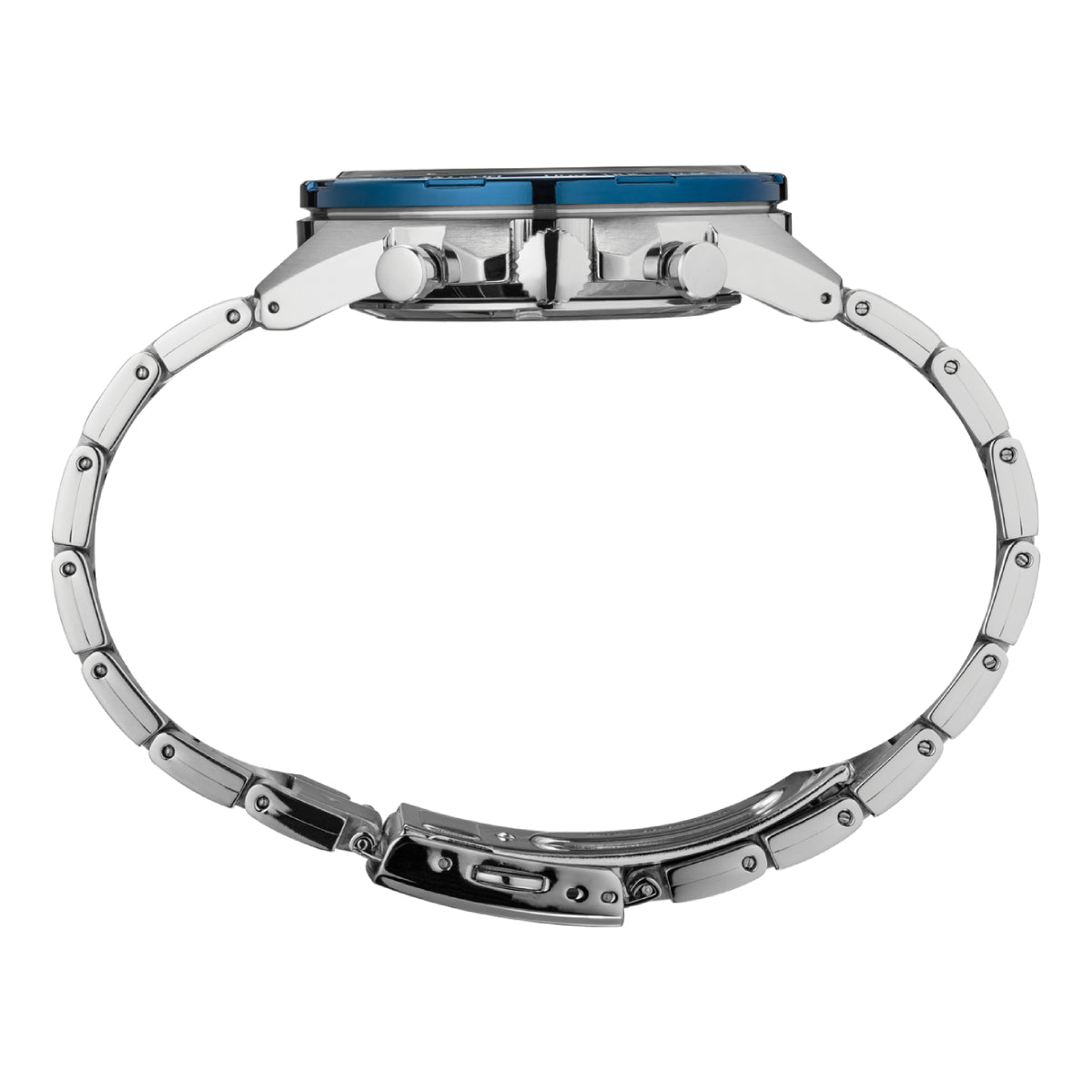 Seiko Essentials Men's 43.9mm Silver-Tone Bracelet Watch - Blue Dial