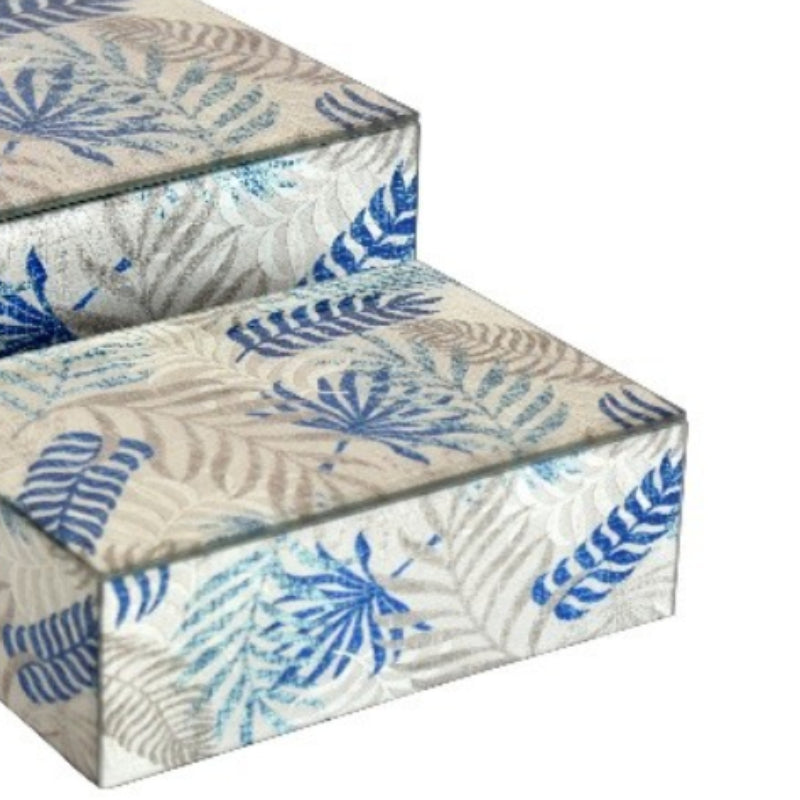 Three Hands Decorative Storage Box Set - Beige/Blue
