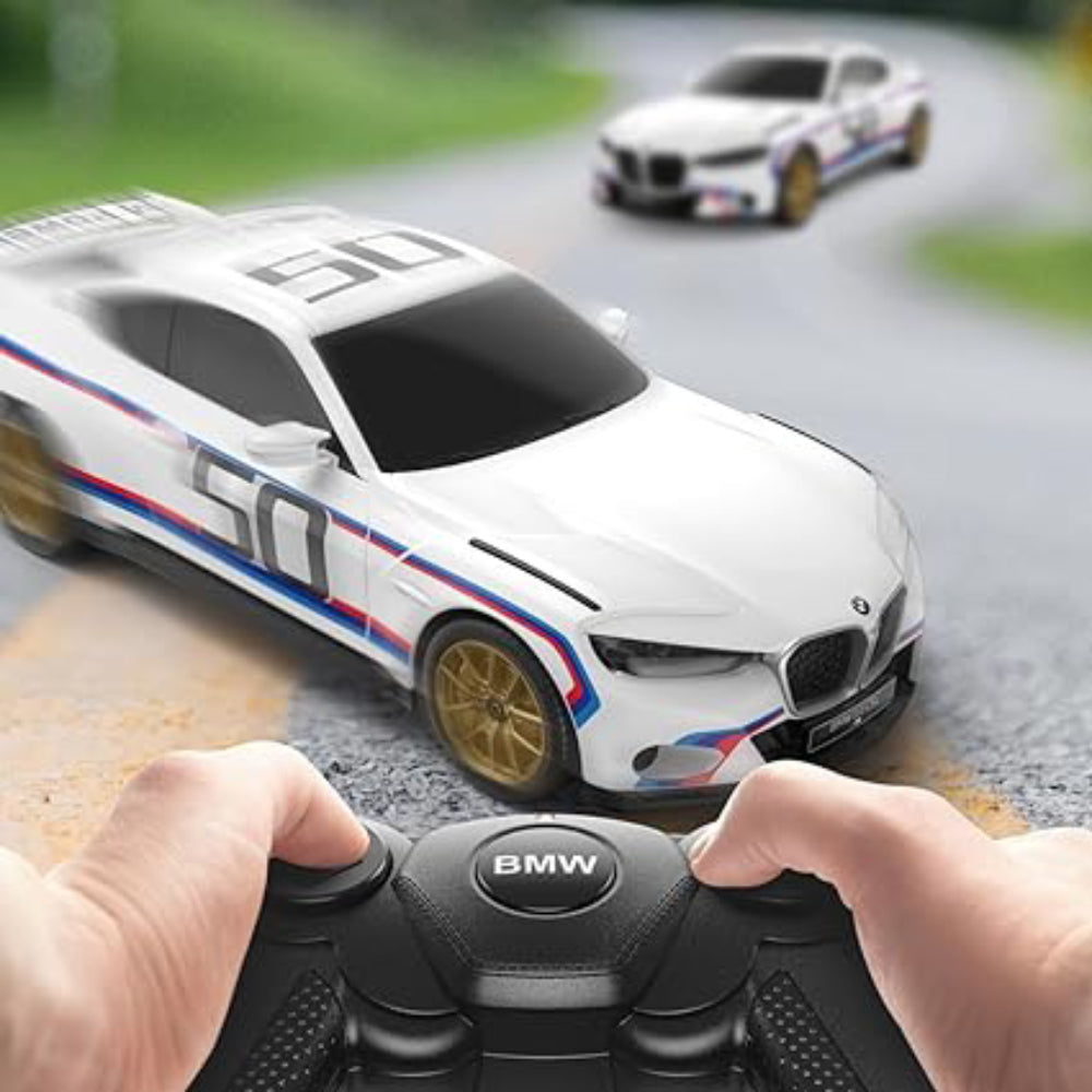 Rastar 1:24 BMW 3.0 CSL Remote Control Car - White