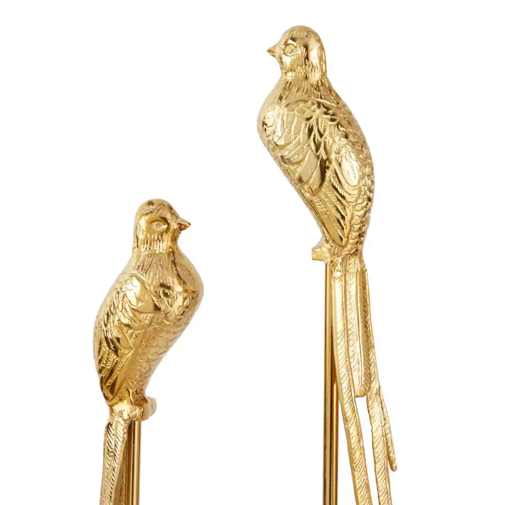 UMA Enterprises Eclectic Aluminum Birds Sculpture (Set of 2) - Gold