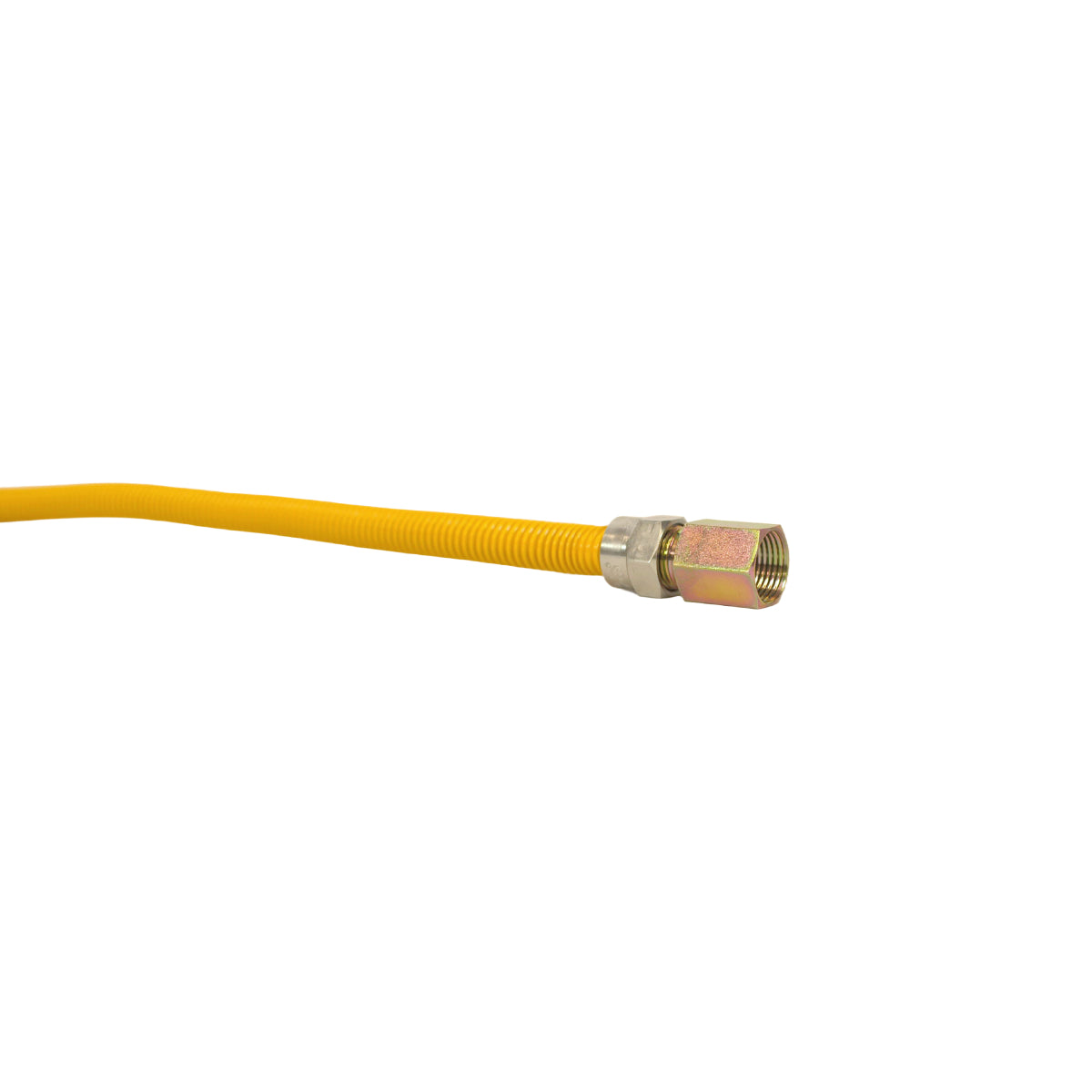 NDA 3/8" x 4' Dryer Coated Gas Line with Valve - Yellow