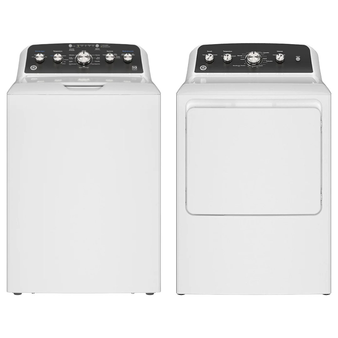 Bundle: GE 4.5 cu. ft. Top Load Washer + GE 7.2 cu. ft. Front Load Dryer