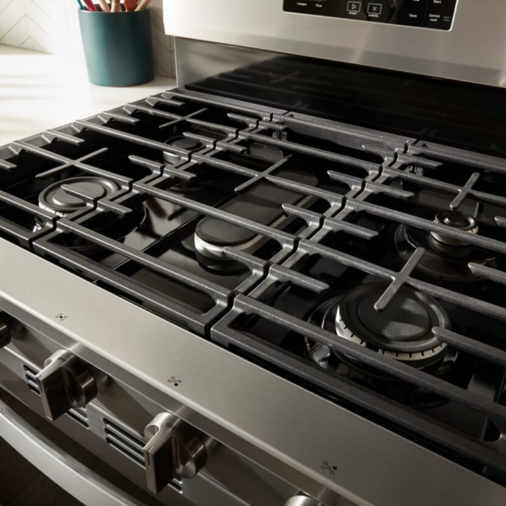 Whirlpool WFGS5030RZ 30" Gas Range with Air Cooking Technology - Silver/Black