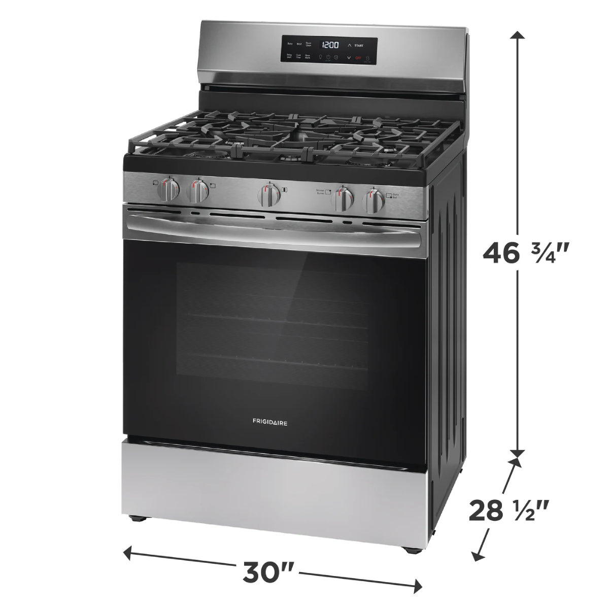 Frigidaire FCRG3062AS 5.1 cu. ft. Gas Range with Steam Clean - Silver